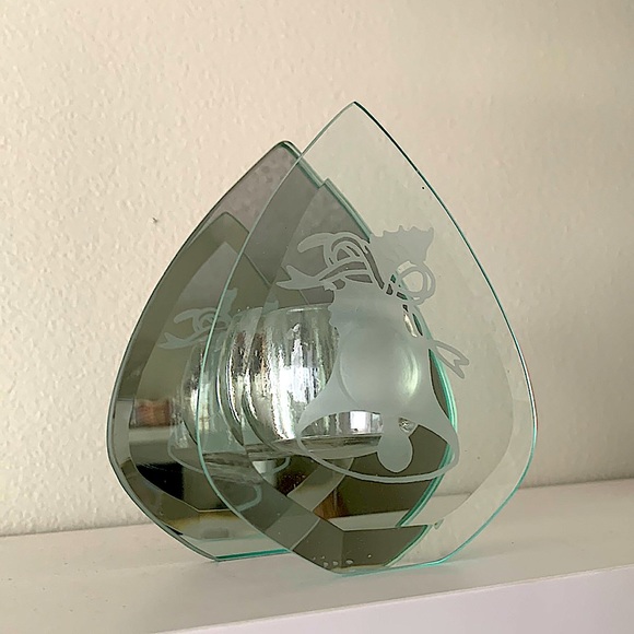 3/$25 ⭐️ Vintage Glass and Mirror Tea Light Candle Holder Christmas Decor - Picture 2 of 2